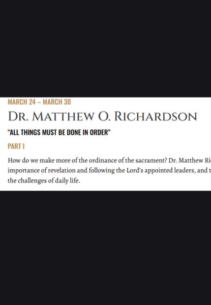 Dr. Matthew Richardson on ‘Follow Him’ Podcast Doctrine and Covenants 28